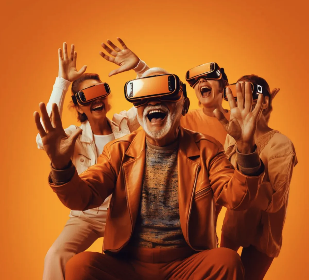 Seniors et jeunes en formation VR ensemble — apprentissage immersif intergénérationnel et inclusion numérique
